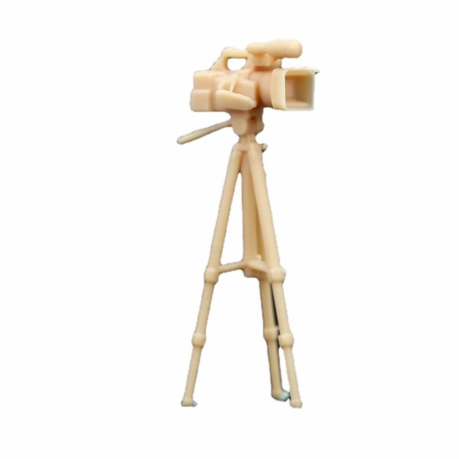 ZEDACAKAI (2 Pcs 1/64 Figure Videographer Camera Stand Shoot A Picture Resin Miniature Model Need to Be Colored by Yourself