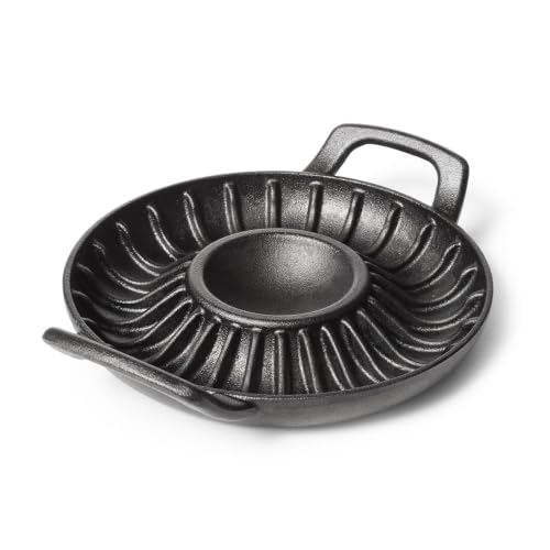 Sur La Table Cast Iron Shrimp Pan, Pre-Seasoned Grill-and-Serve Skillet...