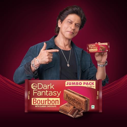 Image of Sunfeast Dark Fantasy Bourbon, Classic Biscuit Made With Real Chocolate, 500g