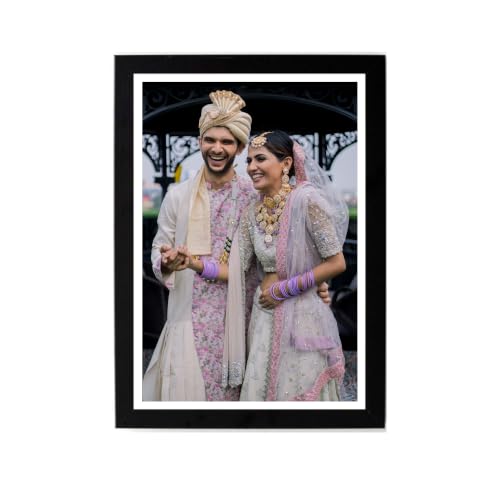 Image of Neoart Personalized Portrait Frame | Premium 20x14 inch Engineered Wood | Custom Wall Art for Birthday & Anniversary | Elegant Home Decor