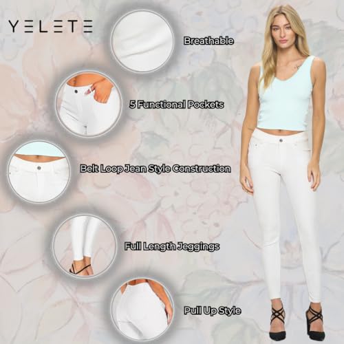 Image of YELETE Women's Basic Five Pocket Stretch Jegging Tights Pants