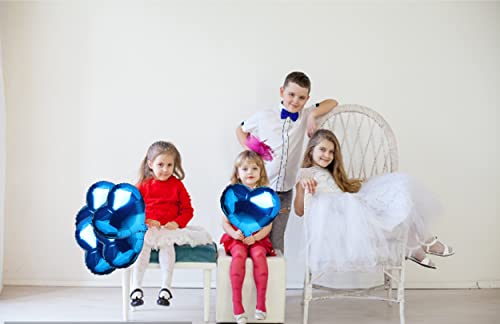 Image of 10 Pcs 18 Inch Blue Heart-Shaped Foil Balloon Mylar Balloon Birthday Party Decoration Supplies