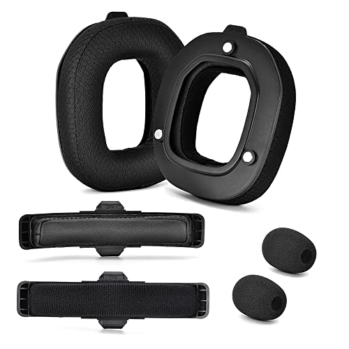 Yaowanguan A50 Gen 4 Mod Kit - Ersatz Ohrpolster Stirnbänder für Astro Gaming A50 Kabelloses Headset Gen 4, Mikrofonschaum, Ohrpolster/Tassen/Pads,A50 Gen 4 Zubehör,Dicke hinzugefügt(Schwarzer Stoff) Cover