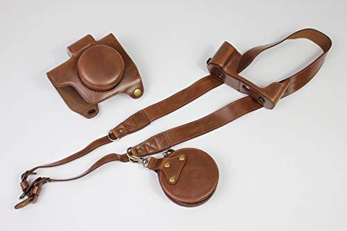 E-M10 Mark IV Case, BolinUS Handmade PU Leather Fullbody Camera Case Bag Cover for Olympus OM-D E-M10 Mark IV with 14-42mm EZ Lens Bottom Opening Version + Neck Strap + Mini Storage Bag (Coffee)