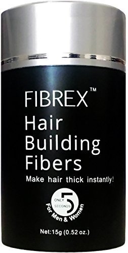 FIBREX Hair Building Thickening Fibers Loss Concealer Medium Brown 15g 0.52oz by Fibrex