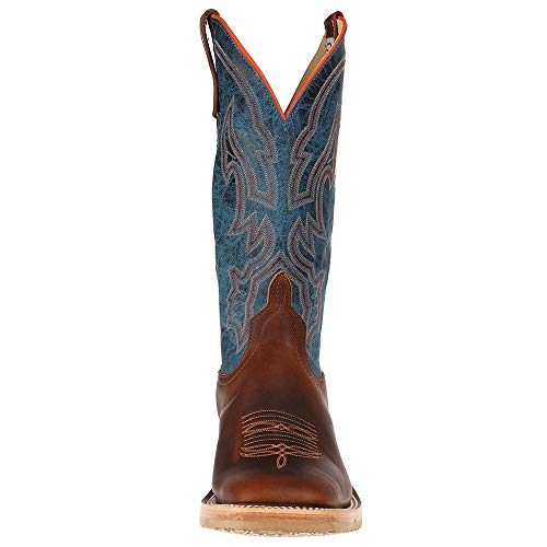 Anderson Bean Men's Crazy Horse Leather Briar Vamp w/ 13" Danube Mad Dog Top Cowboy Boot Tan 11.5 D2