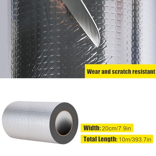 Image of Butyl Tape, Waterproof RV Sealant Tape Butyl Rubber UV-Resistant Roofing Tape for Camper Marine Boat Truck Window Glass Roof Leak Patching Pipe Sealing (32.8ft x 7.87in)