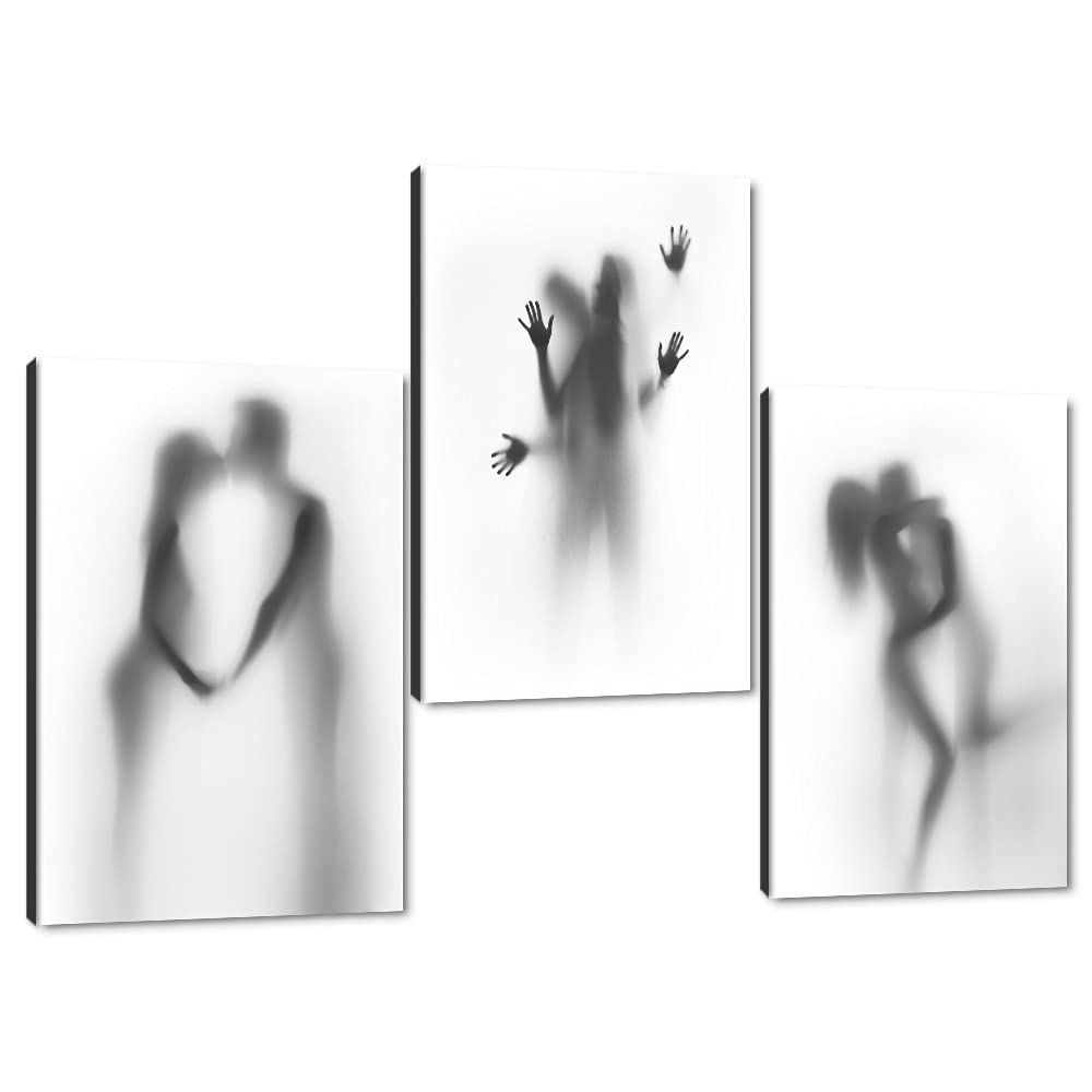 Nordic Bathroom Canvas Wall Art Decor Black and White Shower