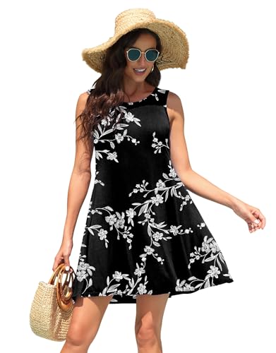 Image of WEACZZY Women Summer Casual Swing T Shirt Dresses Beach Cover up Loose Dress