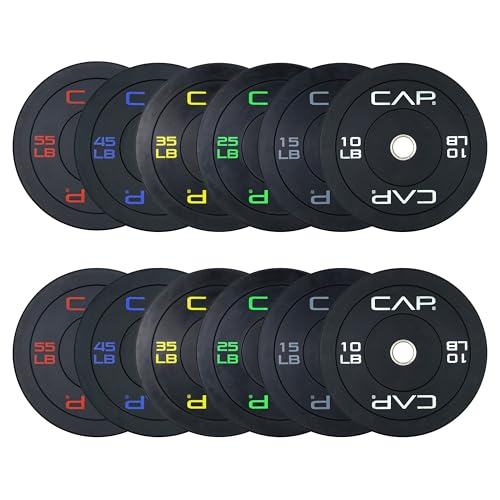 CAP Barbell 370 LB Bumper Plate Set