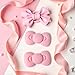 1Set of 2 Pink Bow Hair Clips Pink Bows for Girls, Barrettes for Women Hair Bows, Fashion Bow Hairpin Alligator Clips Accessories, Hair Clips for Girls and Women Clips