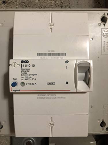 Disjoncteur de branchement tétrapolaire Legrand 401010 contre les défauts différentiels