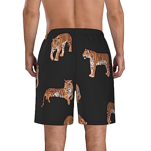 Tiger Animal Men's Swim Trunks Board Shorts Men's Beach Shorts L3