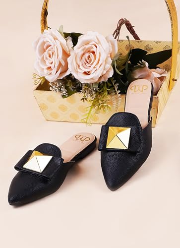 Image of The White Pole Slip on Slides Flat Mules Bellies Jutti Sandals for Women and Girls