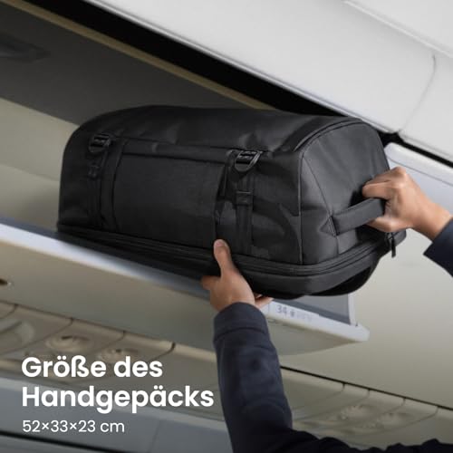 tomtoc 40L Reiserucksack, TSA Freundlich Groß Handgepäck Rucksack Travel Backpack für 15,6-17 Zoll Laptop, Flug Genehmigt Bordgepäck Spritzwassergeschützt Kabinenrucksack für Reise Weekender Trip
