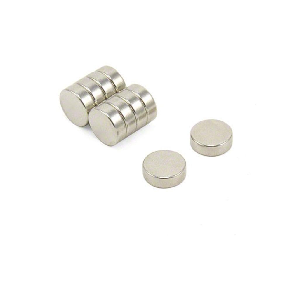 N42 Neodymium Magnet for Arts, Crafts, Model Making, DIY, Hobbies, Office and Home - 12mm dia x 4mm thick - 3kg Pull - Pack of 10