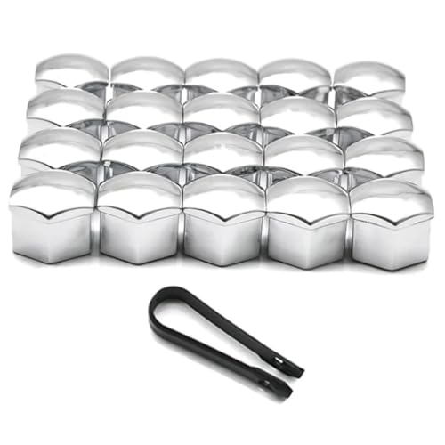 ホイールナットキャップ for スズキ スイフト ビターラ ジムニー グランド ビターラ SX4 アルト APV バレーノ キャリー用、車用ホイールナットキャップ 20個 (17mm シルバー)