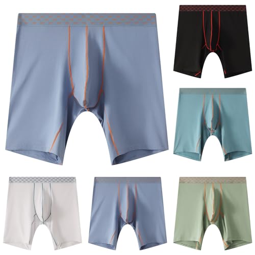 Thatrich Athletic Underwear Men Boxer Briefs Baggy Fit Mid Waist Underwear Sexy Boxers Soft Breathable Briefs Lightweight