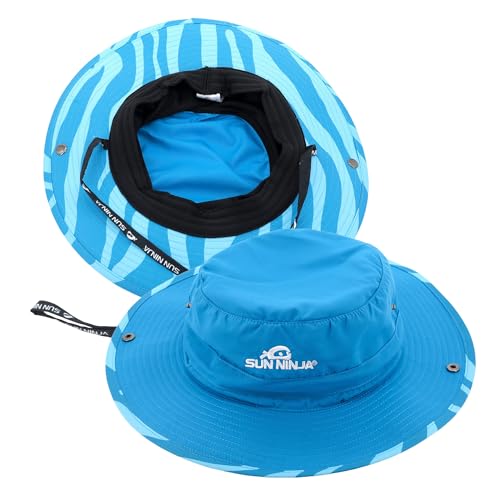 Image of SUN NINJA Bucket Hat for Men & Women, Cooling with Adjustable Strap, Wide Brim, UPF UV 50+ Protection, Foldable for Outdoors