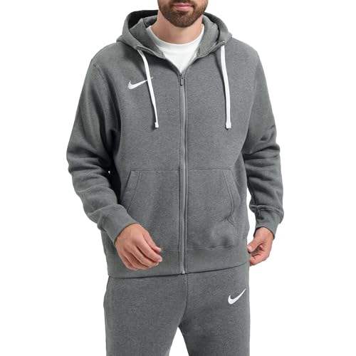 Nike Herren M Nk Flc Park20 Fz Hoodie Und Reißverschluss -Sweatshirt, Charcoal Heathr/White/White, L EU – Ansicht 2