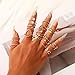 CHICUTIE 47Pcs Gold Knuckle Rings Set For Women Stackable Joint Finger Midi Rings Dainty Cubic Crystal Zirconia Simple Hollow Twist Cute Rings Pack Jewelry Gift