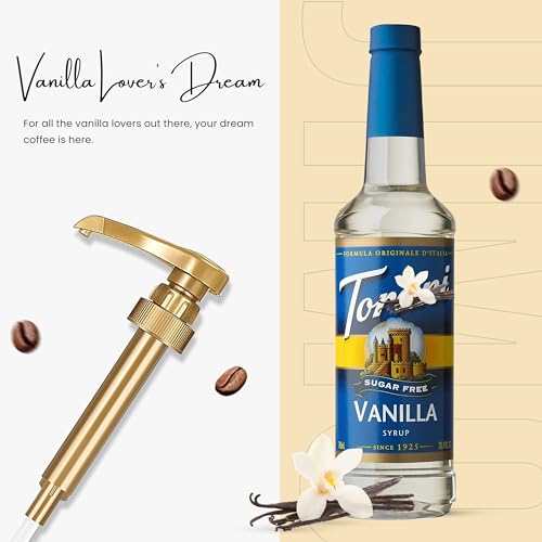 Jimoco® Syrup Pump Dispenser + Torani® Sugar Free Vanilla Syrup, 25.4 oz - Coffee Syrup Pump & Flavoring Bundle - image 4