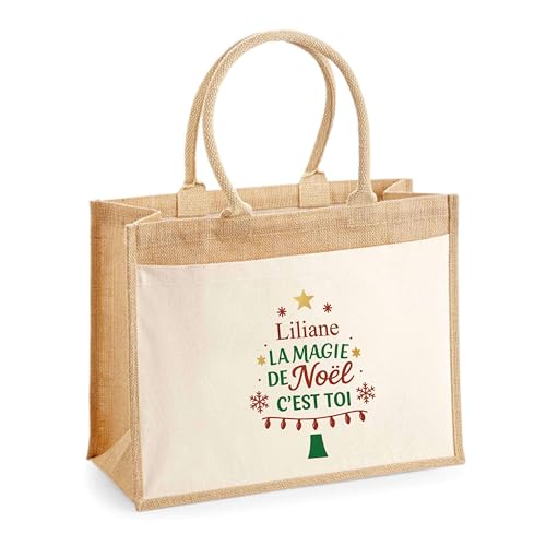 Sac Shopping Liliane Magie de Noël en Tissu Idéal Secret Santa
