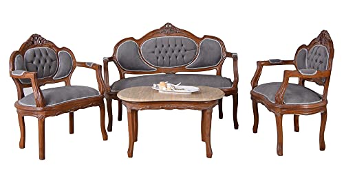 Sofagarnitur Sitzgruppe Barock Sofa Sessel Couchtisch Couchgarnitur cat499g19 Palazzo Exklusiv