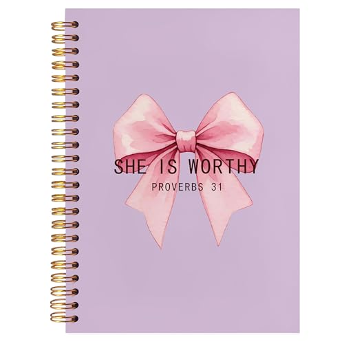 Journal de prière pour femme Proverbes 31 et carnet de notes chrétien à spirales 14x21