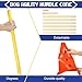 Glimin 10 Sets Dog Agility Hurdle Cone Set 20 Pcs Exercise Cones with 10 Pcs Rods Adjustable Obstacle Portable Agility Training Equipment Canine Pole(Orange and Yellow)