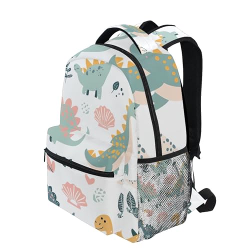 Kids Backpacks, Lightweight Travel Bookbag for Boys Girls Back to School Supplies, 15L, Cute Pastel Dinosaurs3