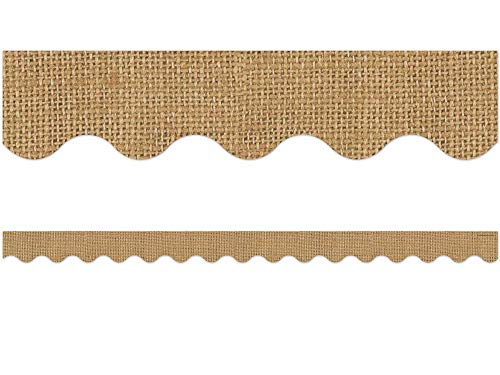 Teacher Created Resources 3552 Burlap Scalloped Border Trim