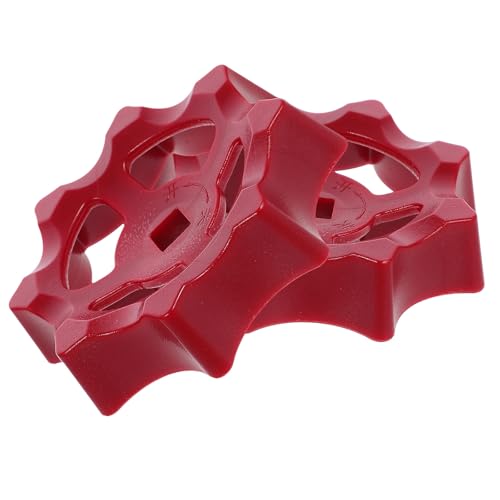 Toyvian 2 Piezas de Manija de Rueda de Válvula de Cierre Orificio Cuadrado de 7mm, Plástico Rojo, Diseño Confiable y Conveniente para Accesorios de Riego Goteo