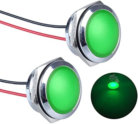 10pcs 6mm LED Indicator Lights - 12-24V AC/DC Waterproof Metal Signal Lamps For Car, Truck, Boat Dashboard