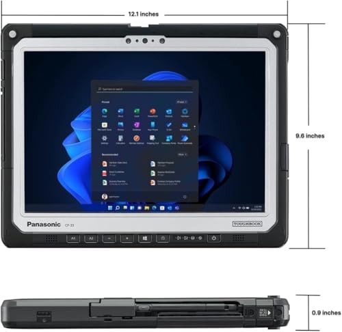 Image of Panasonic Toughbook CF-33, Intel Core i5-7300U up to 3.5GHz, 16GB RAM, 1TB SSD, 12-inch QHD Touchscreen + Digitizer, 4G LTE, Fingerprint Reader, Serial Port, No Keyboard, Windows 11 Pro (Renewed)