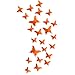 Glitter 3D Butterfly Wall Stickers - Orange