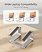 LORYERGO Laptop Stand for Desk, Laptop Riser Computer Stand for Laptop, Ergonomic Laptop Stand Desk Holder Elevator Compatible with Most 10 to 15.6 Inches Laptops, Silver
