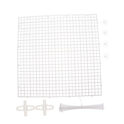 OUNONA 1 セット 水槽画面 ホルダー 調整可能な 魚 戦車 水族館パネル 上 水族館の トレイ グリッドディバイダー の 板 水槽仕切りトレイ 分離パネル 塩ビ 白い