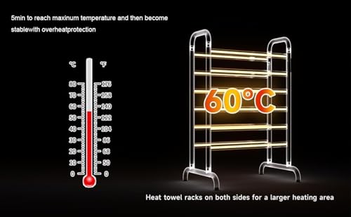 Calentador eléctrico de toallas para eliminar humedad en el baño 7