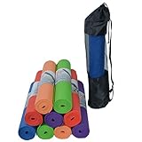 Hello Fit Yoga Mats (68' x 24' x 4mm) with Carrying Bags - Studio 10 Pack - Wholesale (Assorted)
