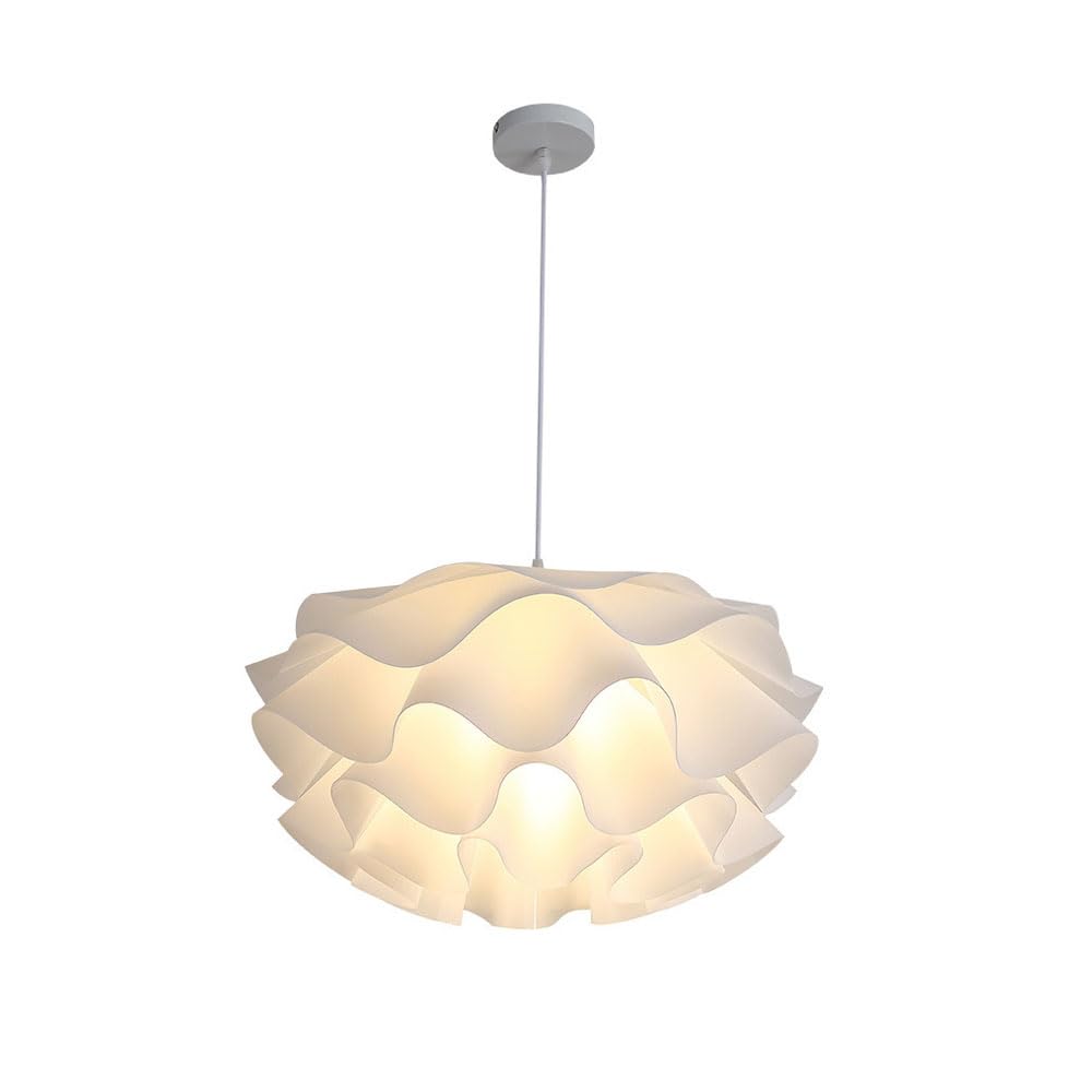 Nordic Modern Acrylic Flower Bud Pendant Light – 1-Light E27/E26, 40/50cm, Adjustable Chain, Clear Petal Chandelier For Kitchen Island Or Bar