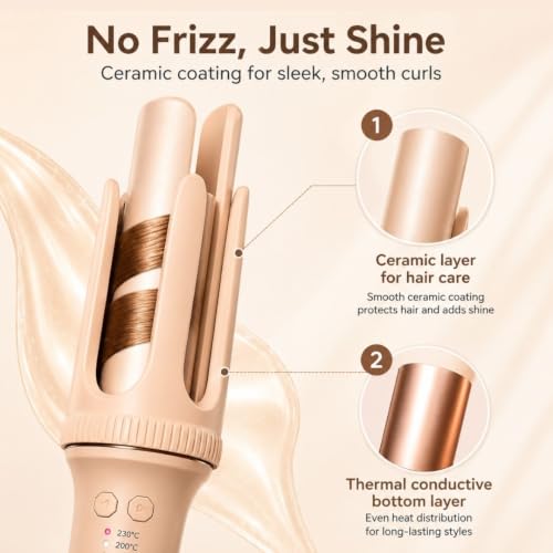 Image of 2U4U Automatic Hair Curler | Effortless Hair Styling with Adjustable Temperature and Smooth Rotating Design for Perfect Curls on All Hair Types