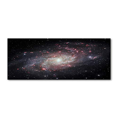 Dosseret en verre trempé 125x50cm fond de hotte noir design nébuleuse cosmique pour cuisine