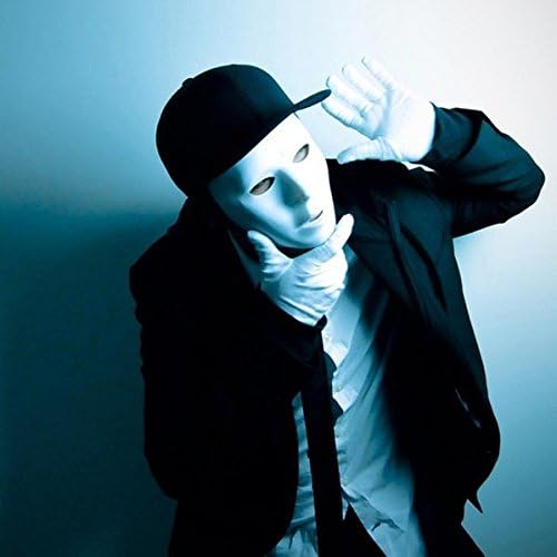 Vista 5 de Nicky Bigs Novelties Máscara de disfraz para hombre en blanco para adultos, color blanco, talla única, Blanco