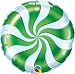 Qualatex 64333 18" Round Candy Swirl Green Foil Balloon 01ct