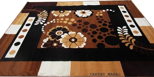 Image of Home Decore Acrylic Carpet for Your Living Room & Drawing Room Aywhere in Your Home Size - 6 X 8 Ft (Gold-K-1)