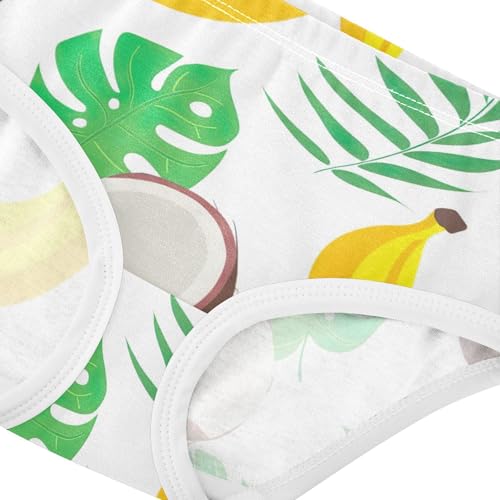 Fun Print Toddler Underwear Floral 2t Cotton Girl Panties Cute Tropical Fruit Bananas Briefs Girls Undies4
