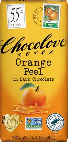 Chocolove, Orange Peel in Dark Chocolate, 3.2 oz