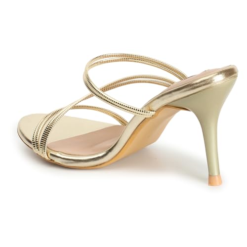 Image of ELLE Women Round toe Stiletto Heel Slip-On Sandal