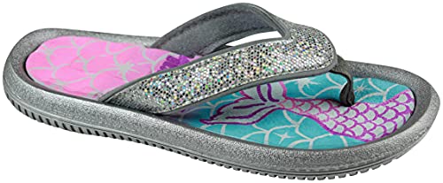 Capelli New York Girls Fashion Flip Flops, 1-2,Pastel Combo